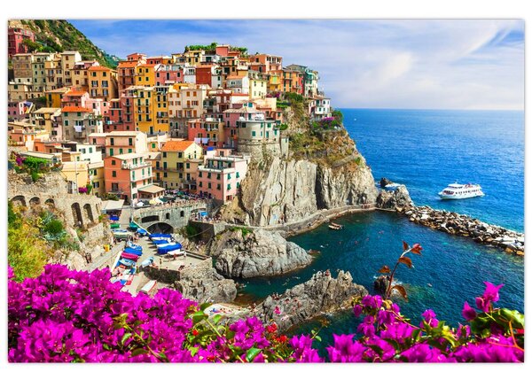 Slika - Italijanska vasica Manarola (90x60 cm)