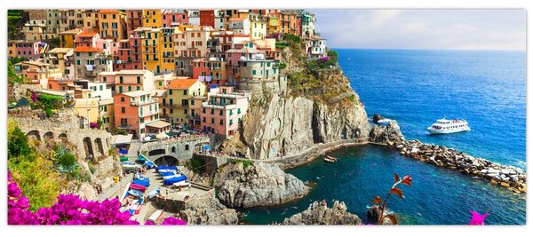 Slika - Italijanska vasica Manarola (120x50 cm)