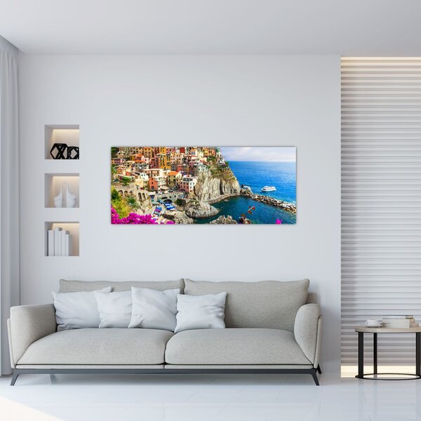 Slika - Italijanska vasica Manarola (120x50 cm)