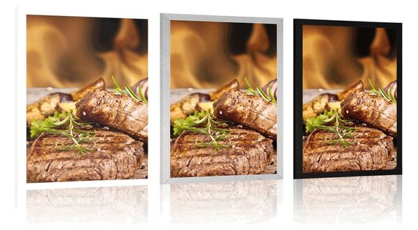 Plakat goveđi steak na žaru