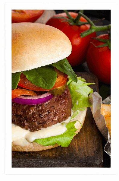 Plakat američki hamburger