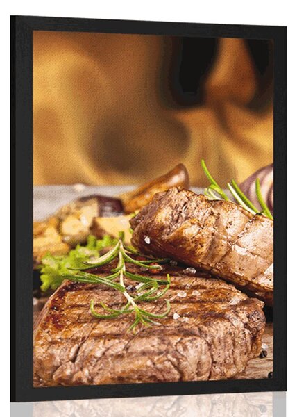 Plakat goveđi steak na žaru