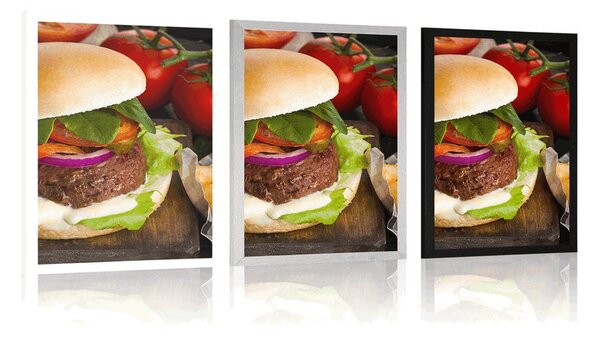 Plakat američki hamburger
