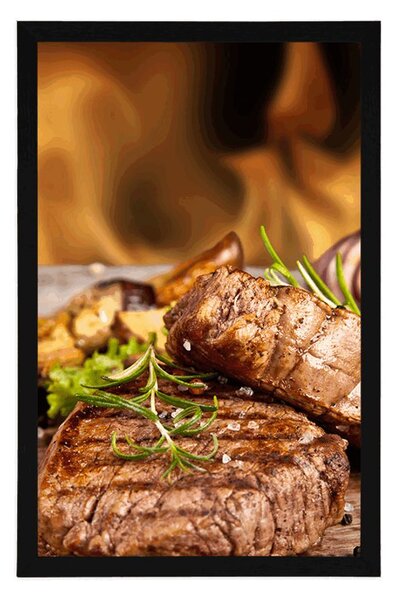 Plakat goveđi steak na žaru
