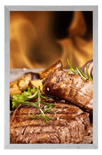 Plakat goveđi steak na žaru
