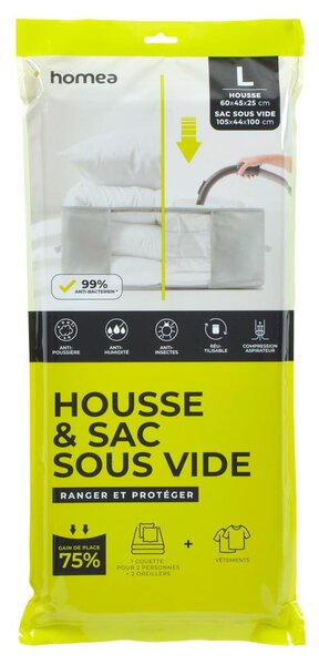 Vakuumska plastična kutija za pohranu odjeće 60x45x25 cm – Homéa