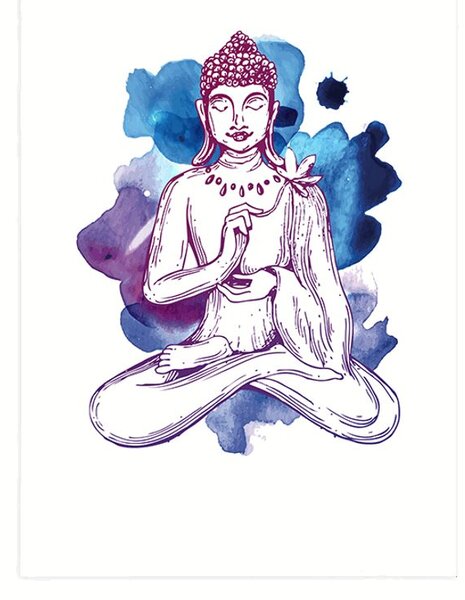 Plakat ilustracija Buddhe