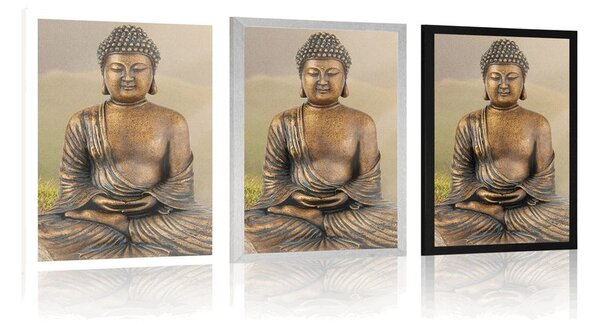 Plakat kip Buddhe u meditacijskom položaju