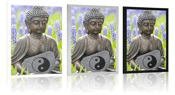Plakat jin i jang Buddha