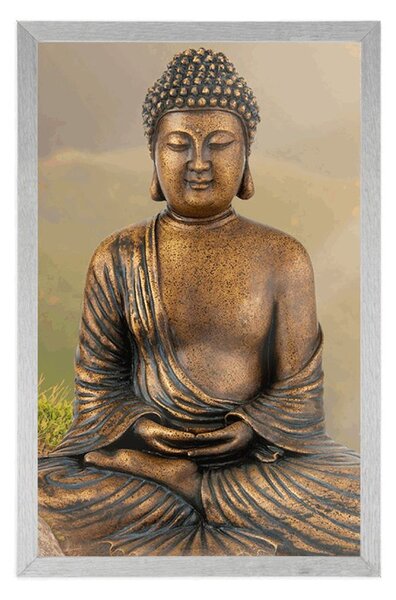 Plakat kip Buddhe u meditacijskom položaju