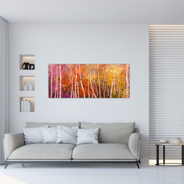 Slika pisanega gozda (120x50 cm)