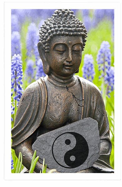 Plakat jin i jang Buddha