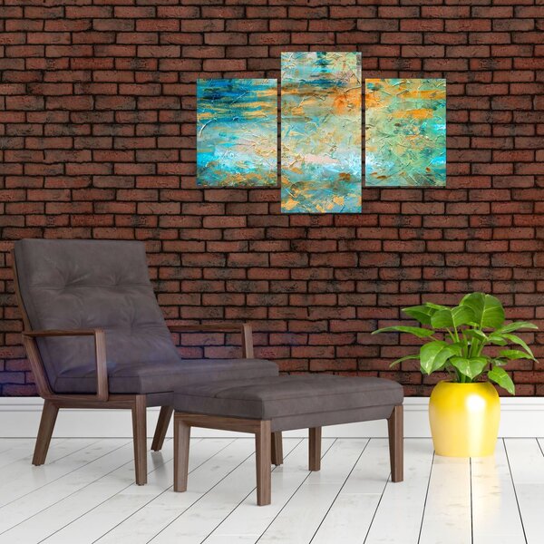 Slika modre abstrakcije (90x60 cm)