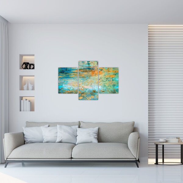 Slika modre abstrakcije (90x60 cm)