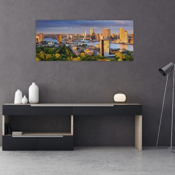 Slika - Obzorje Rotterdama, Nizozemska (120x50 cm)