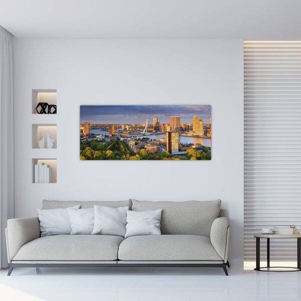 Slika - Obzorje Rotterdama, Nizozemska (120x50 cm)