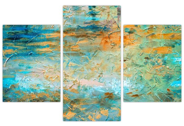 Slika modre abstrakcije (90x60 cm)