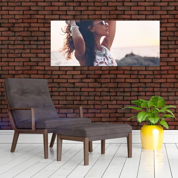 Slika ženske na plaži (120x50 cm)