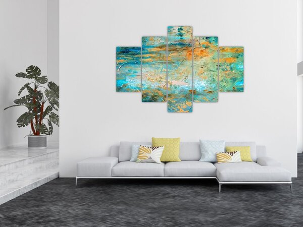 Slika modre abstrakcije (150x105 cm)