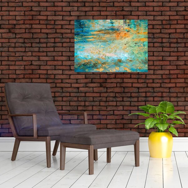Slika modre abstrakcije (70x50 cm)