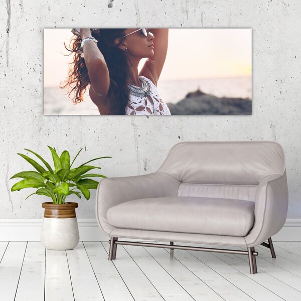Slika ženske na plaži (120x50 cm)