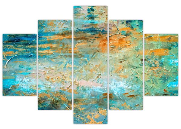 Slika modre abstrakcije (150x105 cm)