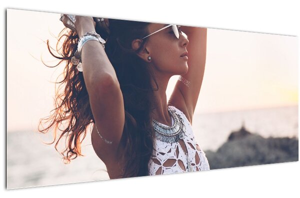 Slika ženske na plaži (120x50 cm)