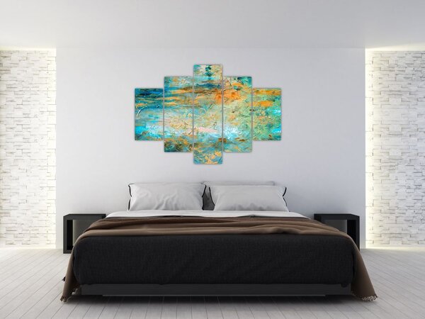 Slika modre abstrakcije (150x105 cm)