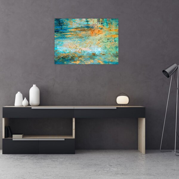 Slika modre abstrakcije (70x50 cm)
