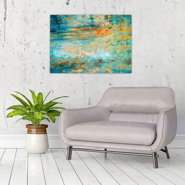 Slika modre abstrakcije (70x50 cm)