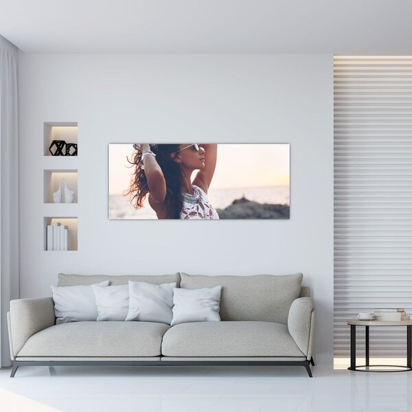 Slika ženske na plaži (120x50 cm)