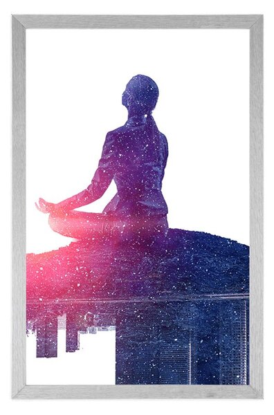 Plakat meditacija žene