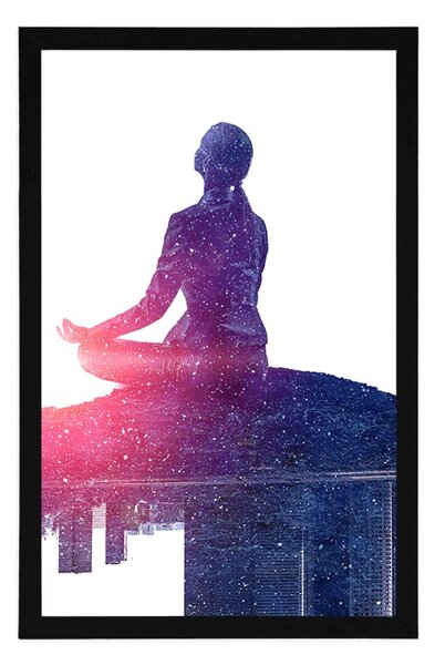 Plakat meditacija žene