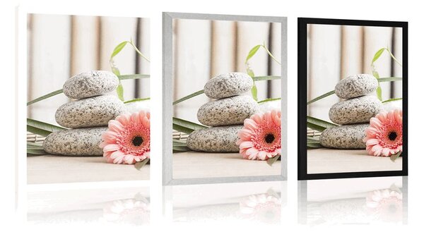 Plakat meditacijska i wellness mrtva priroda