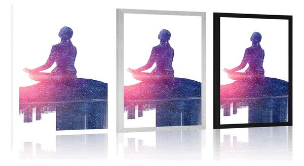 Plakat meditacija žene