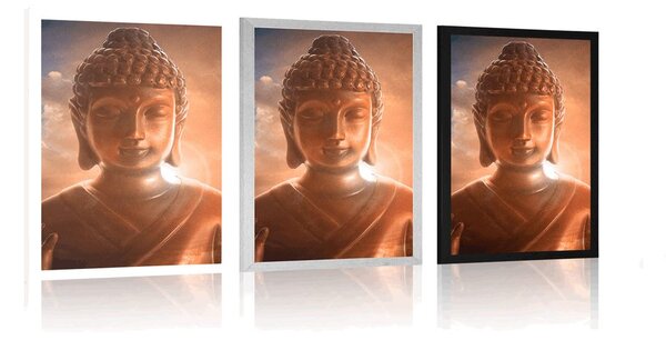 Plakat Buddha između oblaka