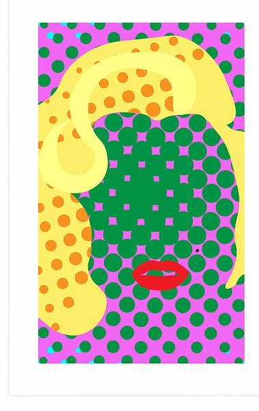 Plakat s paspartuom Marilyn Monroe u pop-art stilu
