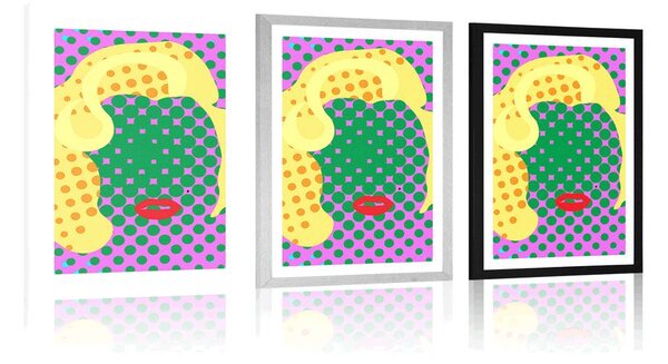 Plakat s paspartuom Marilyn Monroe u pop-art stilu