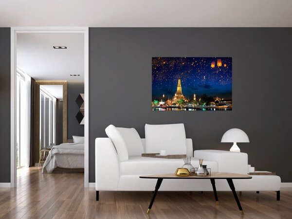 Slika - Luči za srečo, Bangkok (90x60 cm)