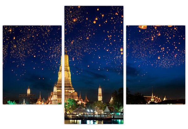 Slika - Luči za srečo, Bangkok (90x60 cm)