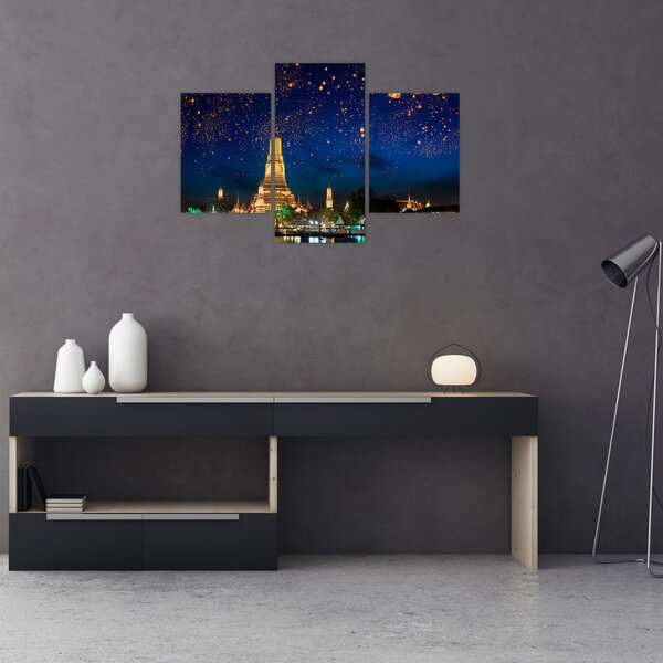 Slika - Luči za srečo, Bangkok (90x60 cm)
