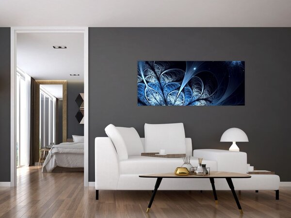 Slika temno modre rože (120x50 cm)