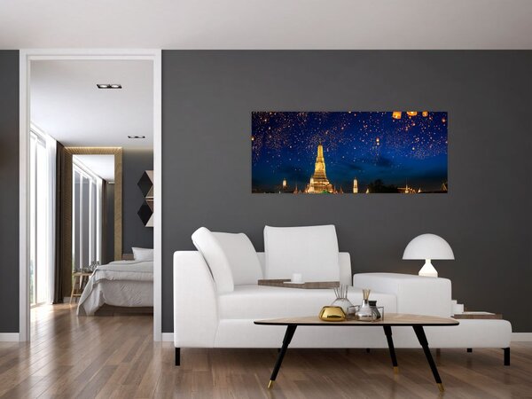 Slika - Luči za srečo, Bangkok (120x50 cm)