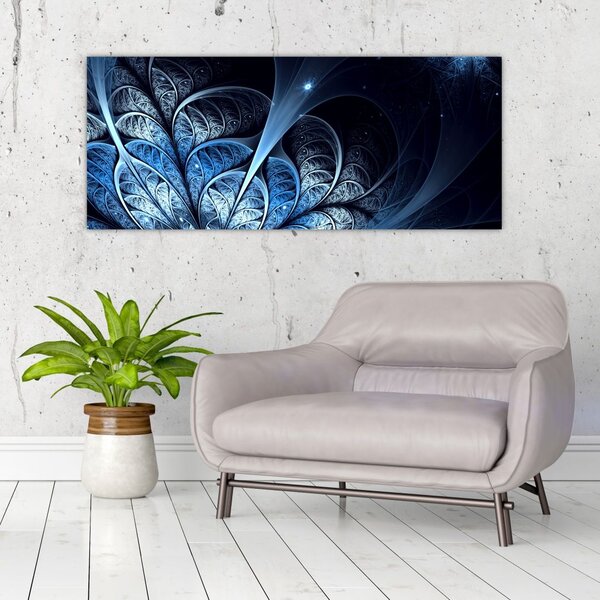 Slika temno modre rože (120x50 cm)