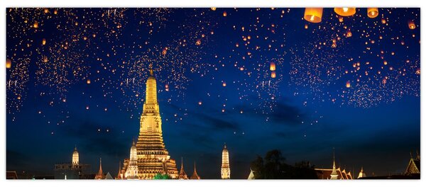 Slika - Luči za srečo, Bangkok (120x50 cm)