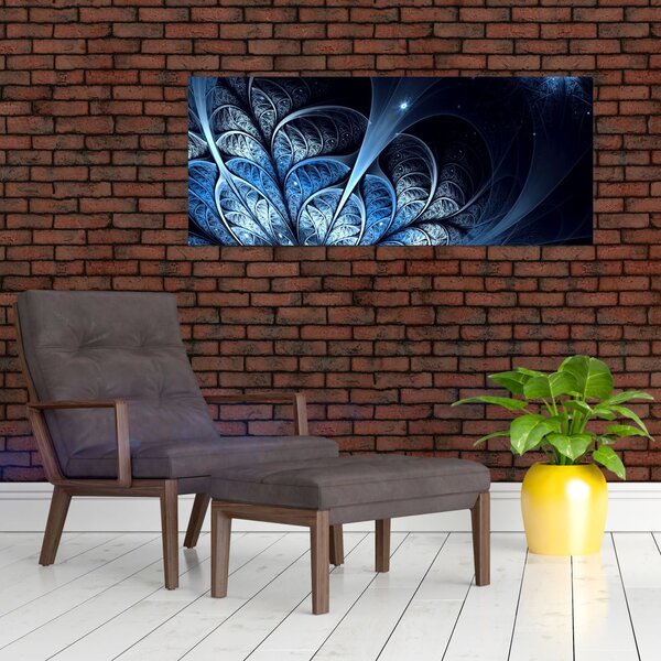 Slika temno modre rože (120x50 cm)