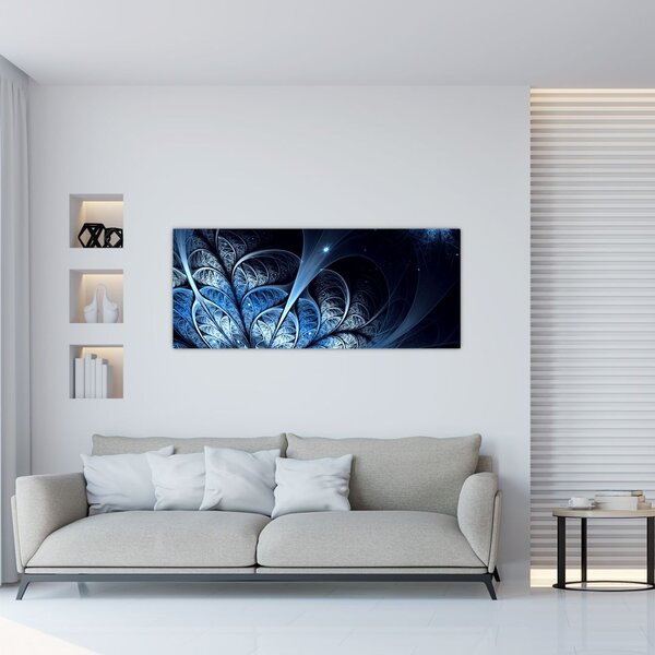 Slika temno modre rože (120x50 cm)