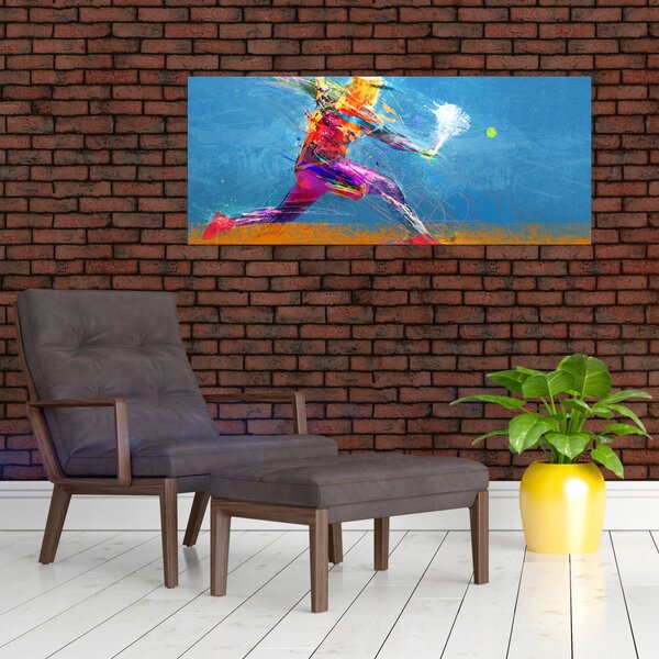 Slika - Poslikan teniški igralec (120x50 cm)