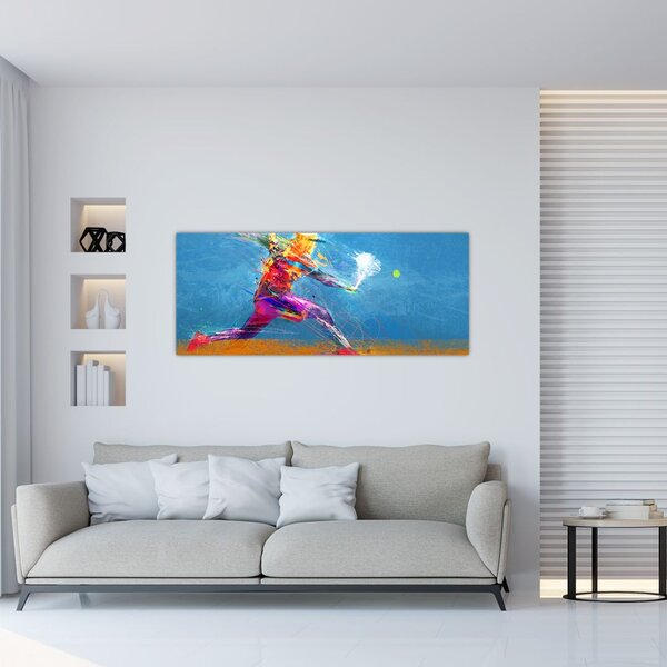 Slika - Poslikan teniški igralec (120x50 cm)
