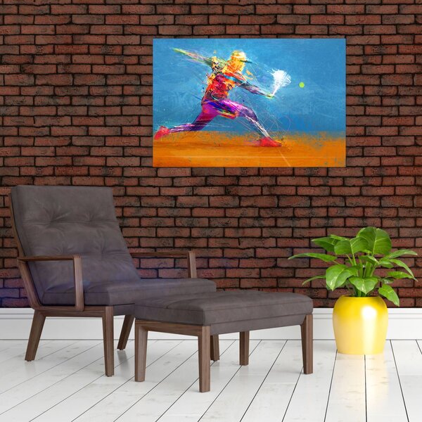 Slika - Poslikan teniški igralec (90x60 cm)